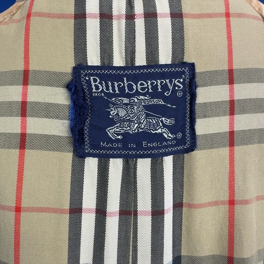 Vintage 80's Burberrys Prorsum Trench Coat Long England Classic Chic Size 42 - Picture 8 of 13